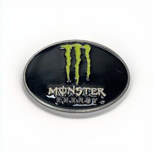Y2K Monster Energy Belt Buckle Black / Green Logo Metal Promo Gamer Drink